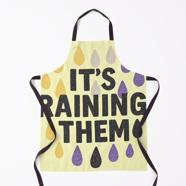 Item preview, It's Raining THEM - Non-binary pride (for light colors) designed and sold by Oh, the HORROR!.