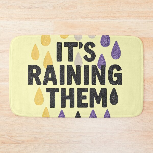 Item preview, It's Raining THEM - Non-binary pride (for light colors) designed and sold by Oh, the HORROR!.