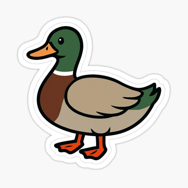 Item preview, Duck – Cheerful Cartoon Mallard  designed and sold by Dark Side of The Merch.
