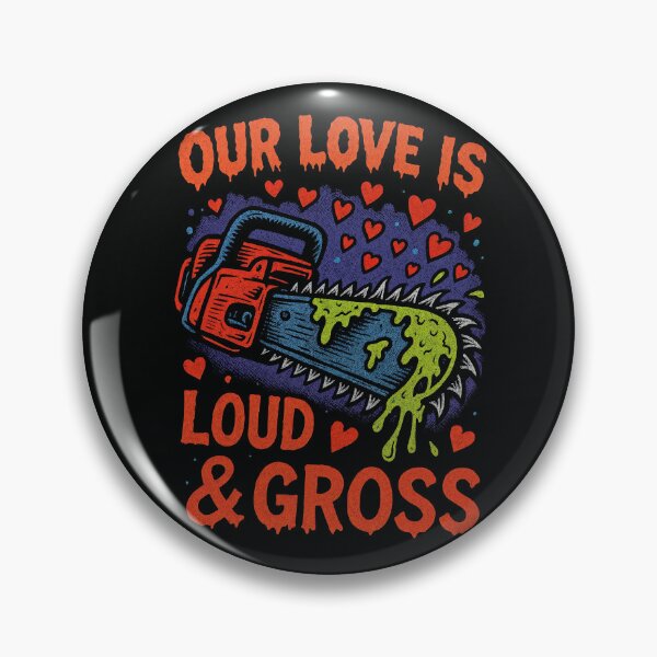 Item preview, Our Love Is Loud & Gross – Funny Chainsaw Horror Valentine Design	 designed and sold by Victor Shadehorn.