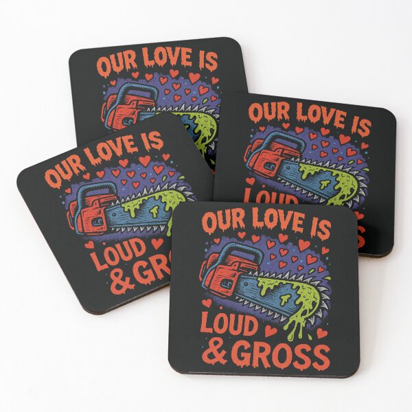 Item preview, Our Love Is Loud & Gross – Funny Chainsaw Horror Valentine Design	 designed and sold by Victor Shadehorn.