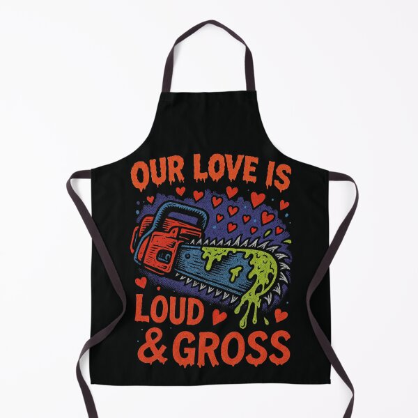 Item preview, Our Love Is Loud & Gross – Funny Chainsaw Horror Valentine Design designed and sold by Victor Shadehorn.