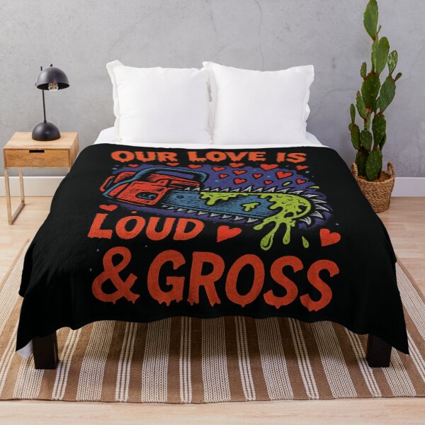 Item preview, Our Love Is Loud & Gross – Funny Chainsaw Horror Valentine Design	 designed and sold by Victor Shadehorn.