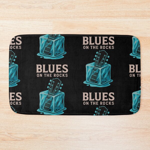 Item preview, Blues On The Rocks – Iced Guitar Headstock Vintage Art  designed and sold by DireBlaze.