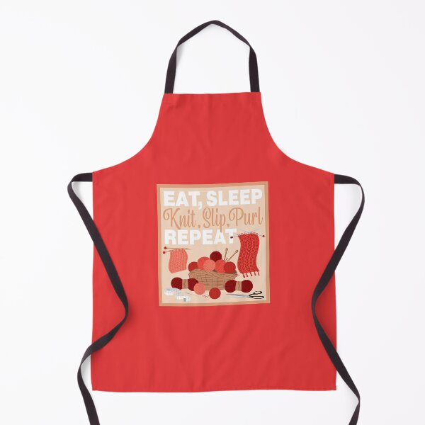 Item preview, Eat Sleep Repeat Knitting - Knitting items - RED designed and sold by StellarFX.
