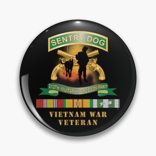 Item preview, Army - Sentry Dog - 212th Military Police Company - Dog Fire w Br - Ribbon Vietnam War Veteran w VN SVC X 300 designed and sold by Military Insignia Products.