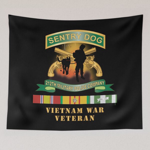 Item preview, Army - Sentry Dog - 212th Military Police Company - Dog Fire w Br - Ribbon Vietnam War Veteran w VN SVC X 300 designed and sold by Military Insignia Products.