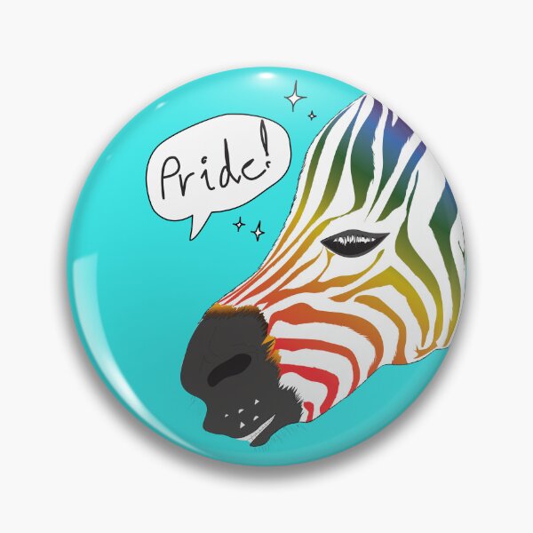 Item preview, LGBTQ Pride Collection Pride Zebra head with black font designed and sold by Miza Drops.