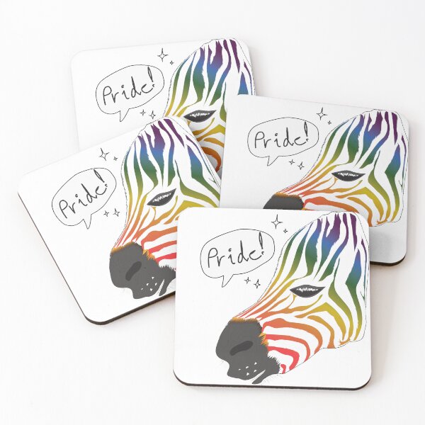 Item preview, LGBTQ Pride Collection Pride Zebra head with black font designed and sold by Miza Drops.