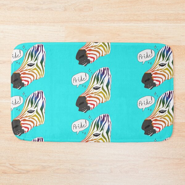 Item preview, LGBTQ Pride Collection Pride Zebra head with black font designed and sold by Miza Drops.