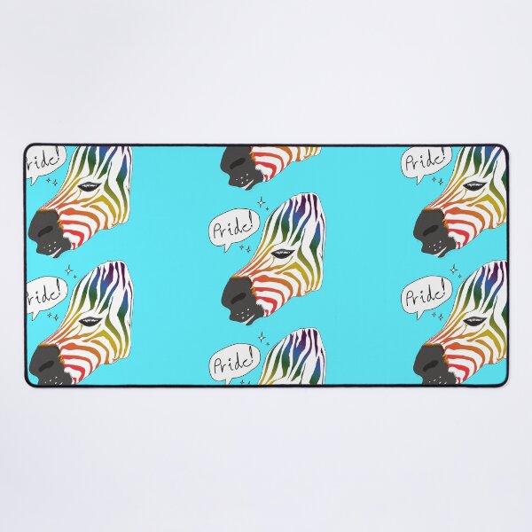 Item preview, LGBTQ Pride Collection Pride Zebra head with black font designed and sold by Miza Drops.