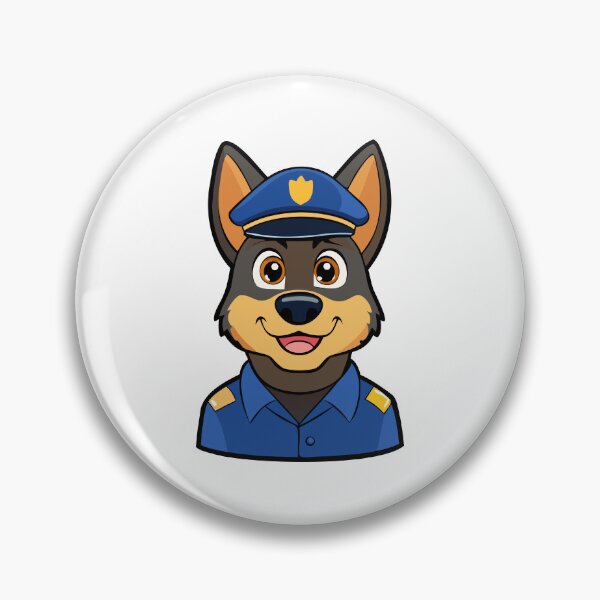 Item preview, Happy Police Dog – Cartoon Hero in Uniform. designed and sold by GregorySmithRed.