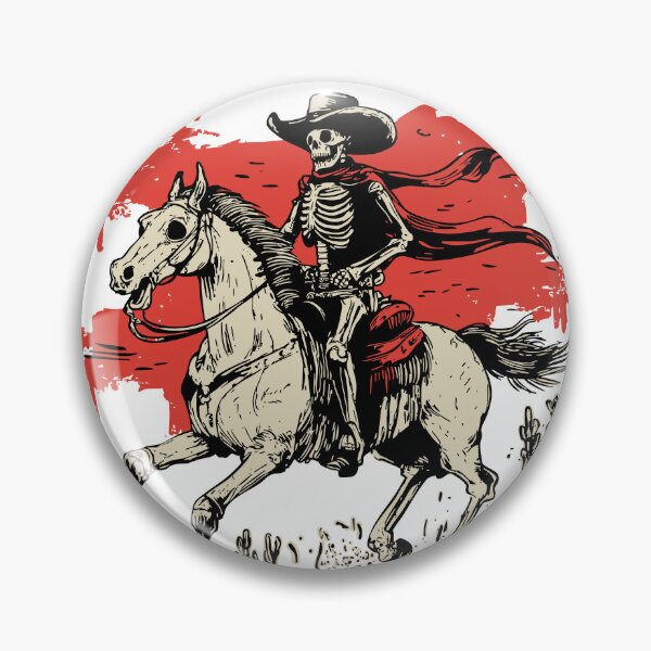 Item preview, Cowboy Skull Skeleton on a Horse - Western Cowboy Skeleton designed and sold by Oh, the HORROR!.