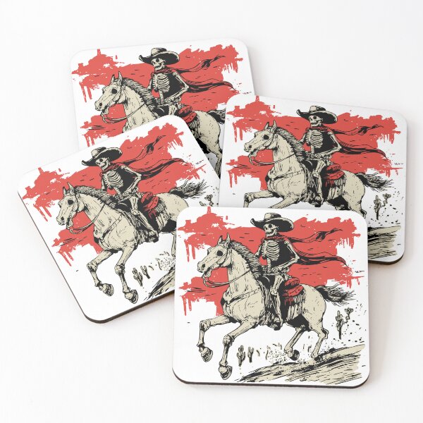 Item preview, Cowboy Skull Skeleton on a Horse - Western Cowboy Skeleton designed and sold by Oh, the HORROR!.