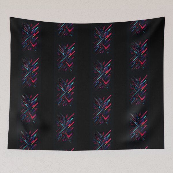 Item preview, Cyber Pulse – Red & Cyan Abstract Tech Art designed and sold by Pixel-Grease.