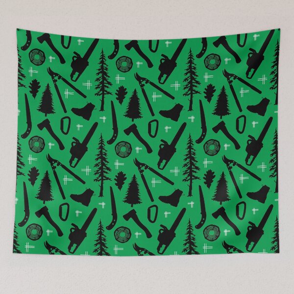Item preview, Tree Surgeon Lumberjack Tools Pattern designed and sold by CreativeTwins.