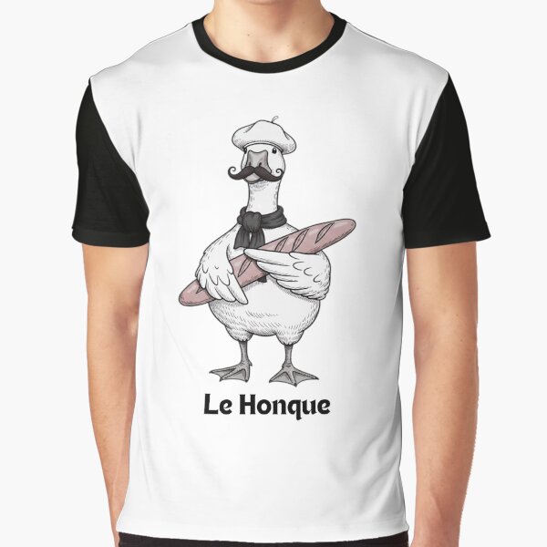 Item preview, French Goose Shirt. Le Honque Funny T-shirt Tshirt Tee Tees T Gift. Silly France Trip Vacation Present For Animal Duck Bird Geese Meme Lover designed and sold by MotivaChic.