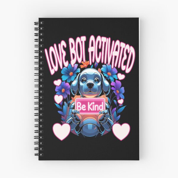 Item preview, LOVE BOT ACTIVATED BE KIND cute Robot Dog full of love, boyfriend, girlfriend, valentines day or just married  designed and sold by Jt41.