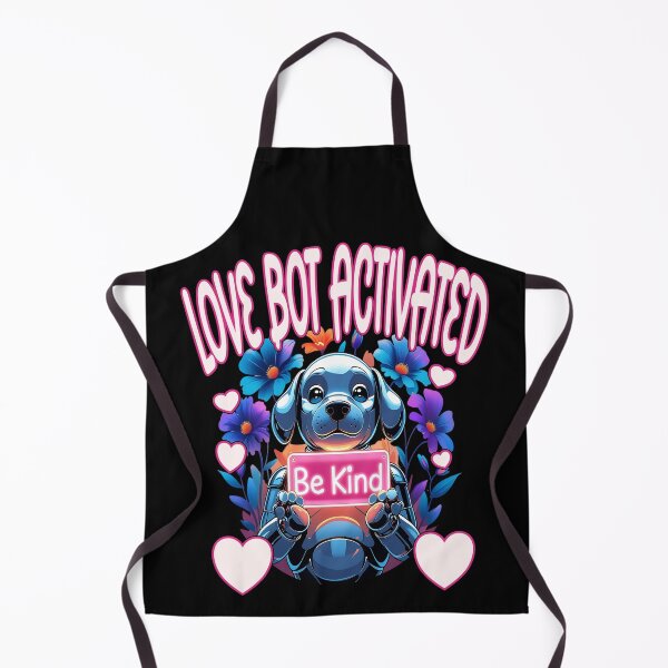 Item preview, LOVE BOT ACTIVATED BE KIND cute Robot Dog full of love, boyfriend, girlfriend, valentines day or just married designed and sold by Jt41.