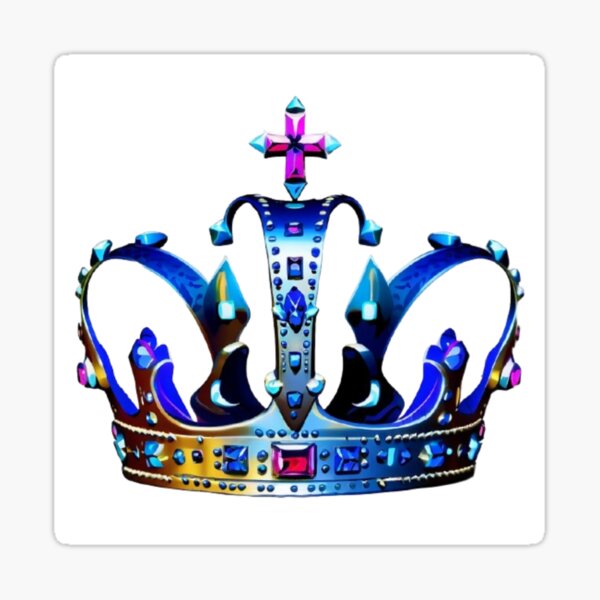 Item preview, Majestic Royal Blue Crown Art Print - Symbol of Royalty & Power designed and sold by DailyPromotions.