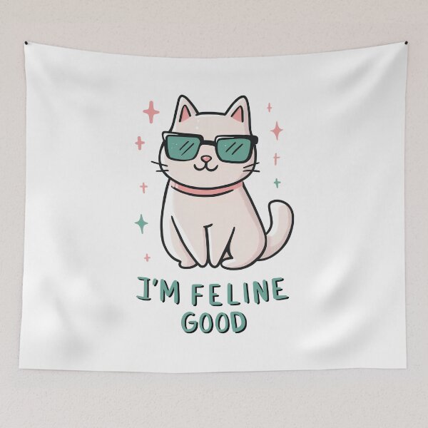 Item preview, Funny meme - I'm Feline Good designed and sold by hamishby.