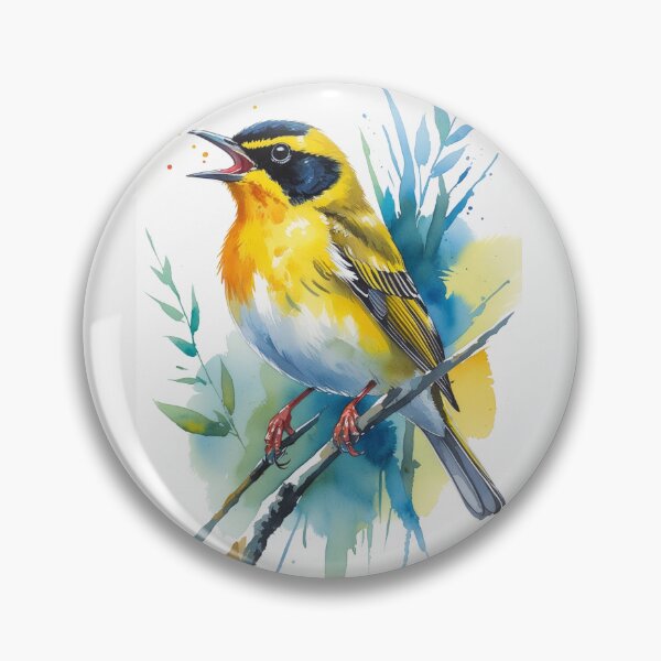 Item preview, A joyful scene of a yellow warbler the bird's  designed and sold by Claymore08.