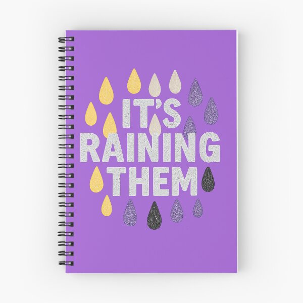 Item preview, It's Raining THEM - Non-binary pride (for dark colors) designed and sold by Oh, the HORROR!.