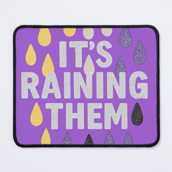 Item preview, It's Raining THEM - Non-binary pride (for dark colors) designed and sold by Oh, the HORROR!.