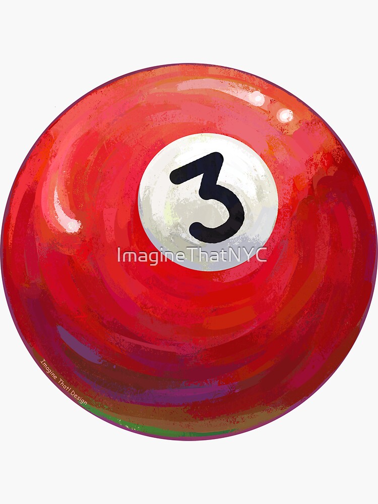 BILLIARDS BALLS CLASSIC ROUND STICKER