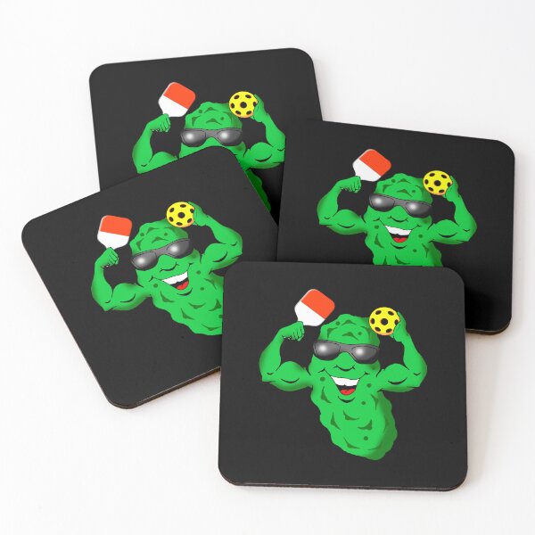 Item preview, Muscleman Pickleballer Cartoon Logo Design.  designed and sold by Uncle Steve The Cartoonguy's Pickleball Madness..