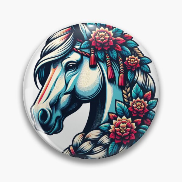 Artikelvorschau, Pferd mit Blumen entworfen und verkauft von FLEXsDESIGN.