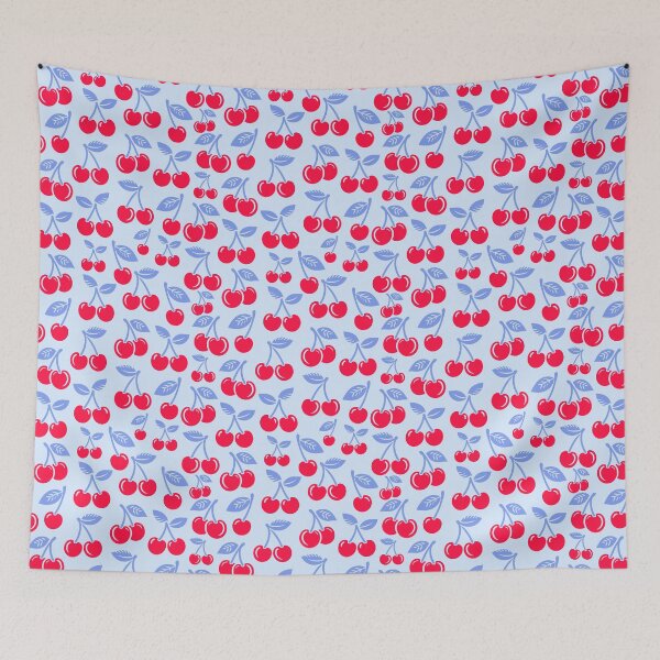 Item preview, Cherries Light Blue designed and sold by SilverPegasus.