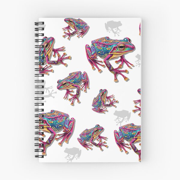 Item preview, Frog Artistic Colorful Painting white pattern designed and sold by BeebooDesign.