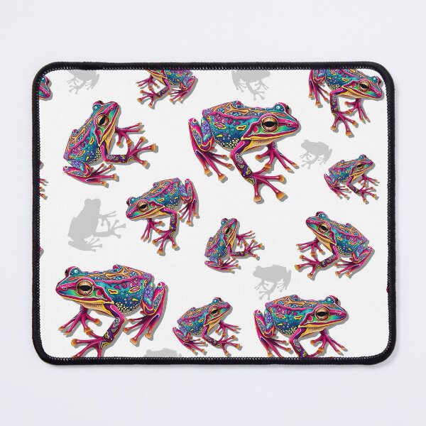 Item preview, Frog Artistic Colorful Painting white pattern designed and sold by BeebooDesign.
