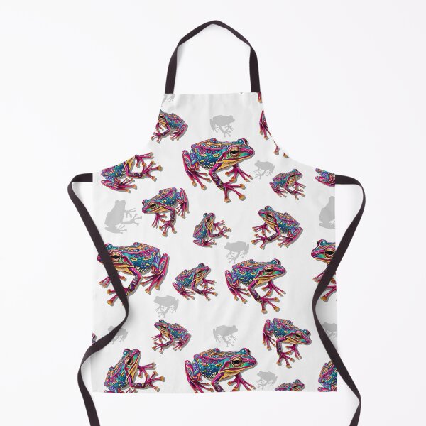 Item preview, Frog Artistic Colorful Painting white pattern designed and sold by BeebooDesign.