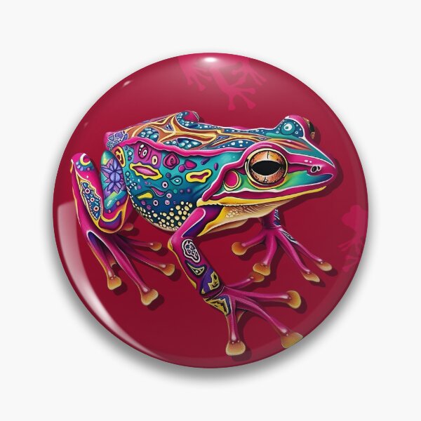 Item preview, Frog Artistic Colorful Painting red pattern designed and sold by BeebooDesign.