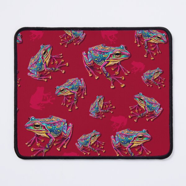 Item preview, Frog Artistic Colorful Painting red pattern designed and sold by BeebooDesign.
