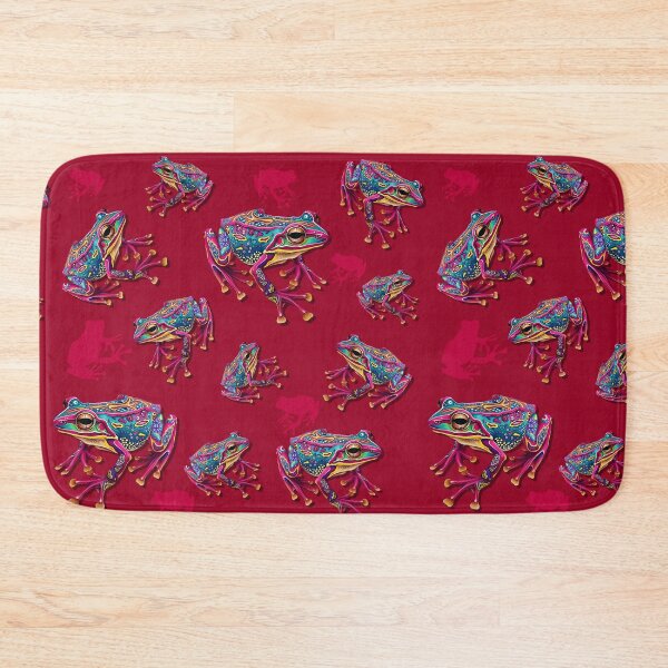 Item preview, Frog Artistic Colorful Painting red pattern designed and sold by BeebooDesign.