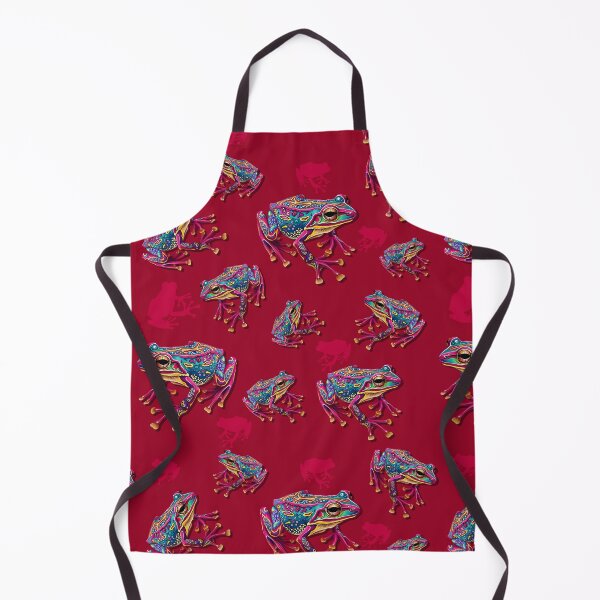 Item preview, Frog Artistic Colorful Painting red pattern designed and sold by BeebooDesign.