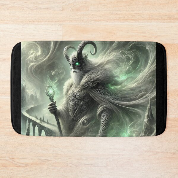 Item preview, "Heimdall and the Bifrost – Guardian of the Rainbow Bridge | Norse Mythology Fantasy Art" designed and sold by Umbra666.