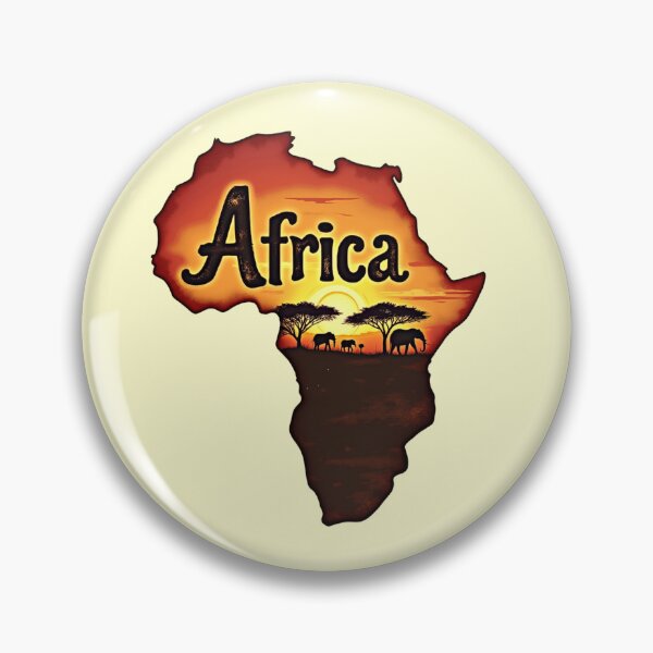 Item preview, Africa Map – Sunset in the Savanna designed and sold by Danh Style.