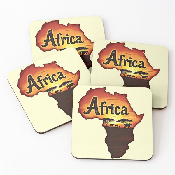 Item preview, Africa Map – Sunset in the Savanna designed and sold by Danh Style.