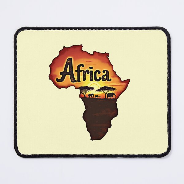 Item preview, Africa Map – Sunset in the Savanna designed and sold by Danh Style.