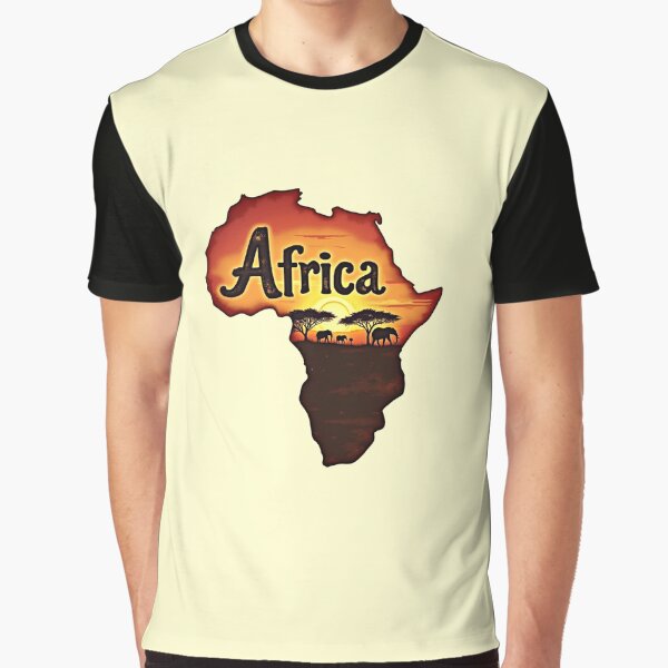 Item preview, Africa Map – Sunset in the Savanna designed and sold by Danh Style.