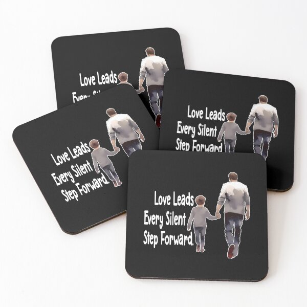 Item preview, Love Leads Every Silent Step Forward – Emotional Father & Son Walking Quote Design designed and sold by Dantin.