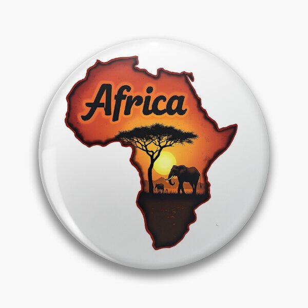 Item preview, Africa Map – Sunset in the Savanna designed and sold by Danh Style.