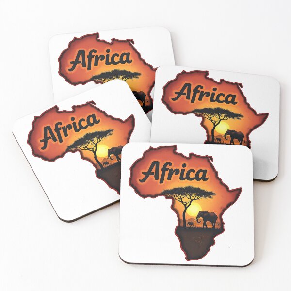Item preview, Africa Map – Sunset in the Savanna designed and sold by Danh Style.