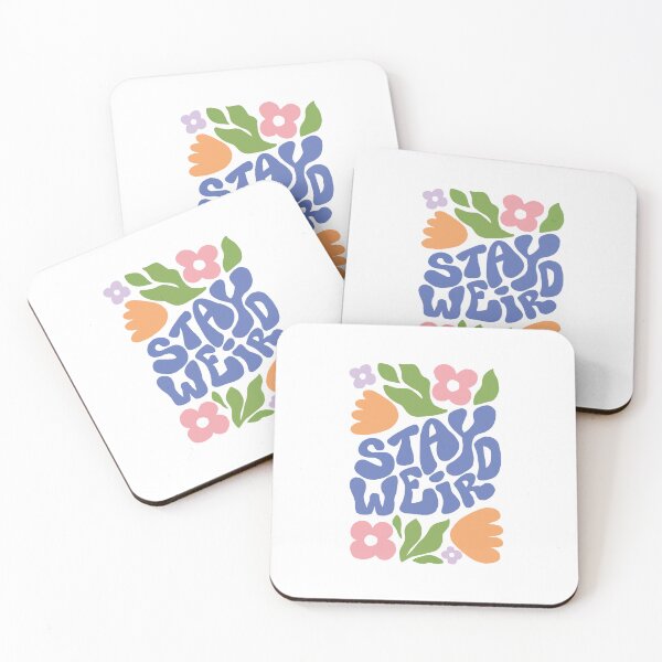 Item preview, Stay Weird Retro Floral Quote designed and sold by artistcamellia.
