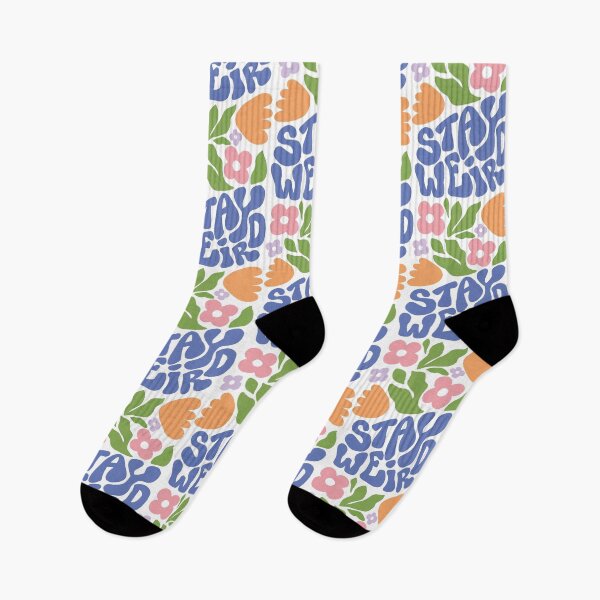 Item preview, Stay Weird Retro Floral Quote designed and sold by artistcamellia.