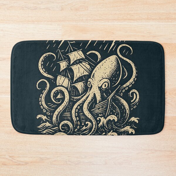 Item preview, Kraken Sea Monster Attacking a Ship designed and sold by Oh, the HORROR!.